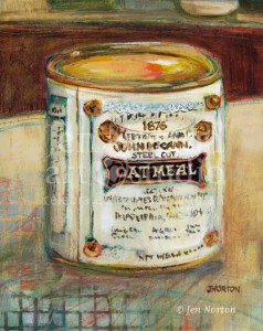 John McCann's Oatmeal can painting