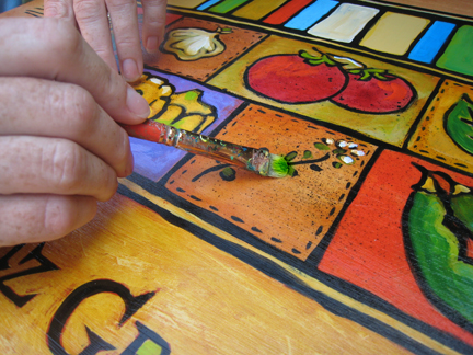 Seed Cabinet top (detail) by Jen Norton