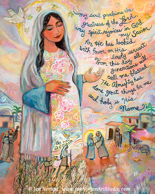 The Canticle of Mary (Magnificat) Acrylic on Canvas, © Jen Norton