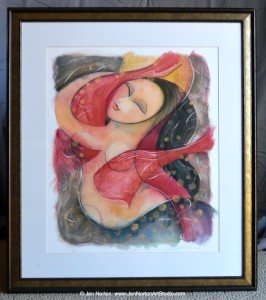 "Circle Dancer" framed giclee print by Jen Norton