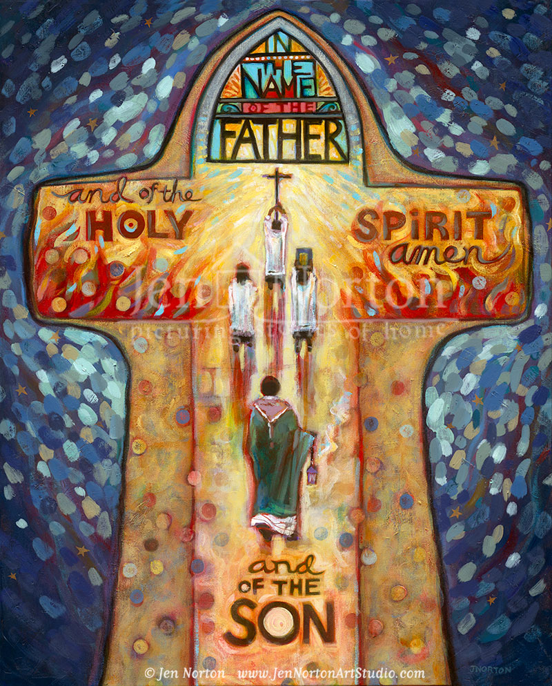 father son holy spirit cross