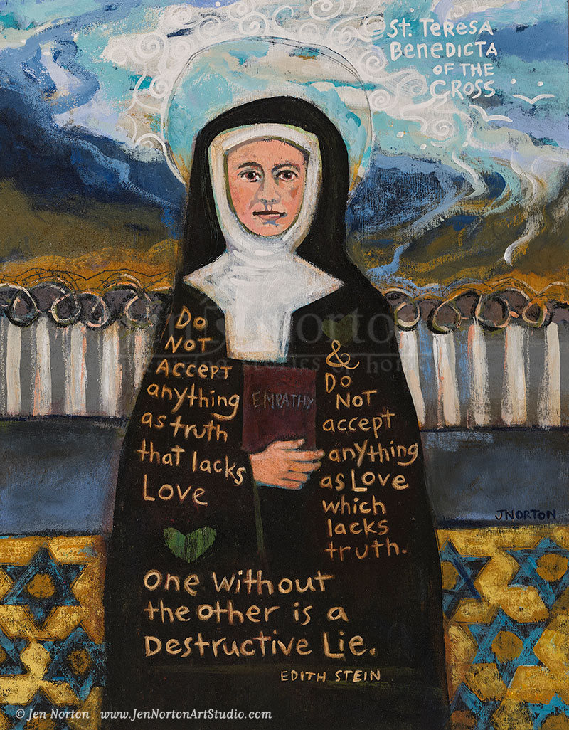 Painting of Edith Stein (St. Benedicta of the Cross) by Jen Norton