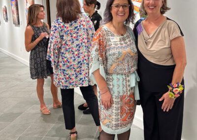 Jen Norton and Allison Gingras at the Grand Opening of the Faith Gallery at the Museum of Family Prayer, North Easton, MA, Sept 2023.