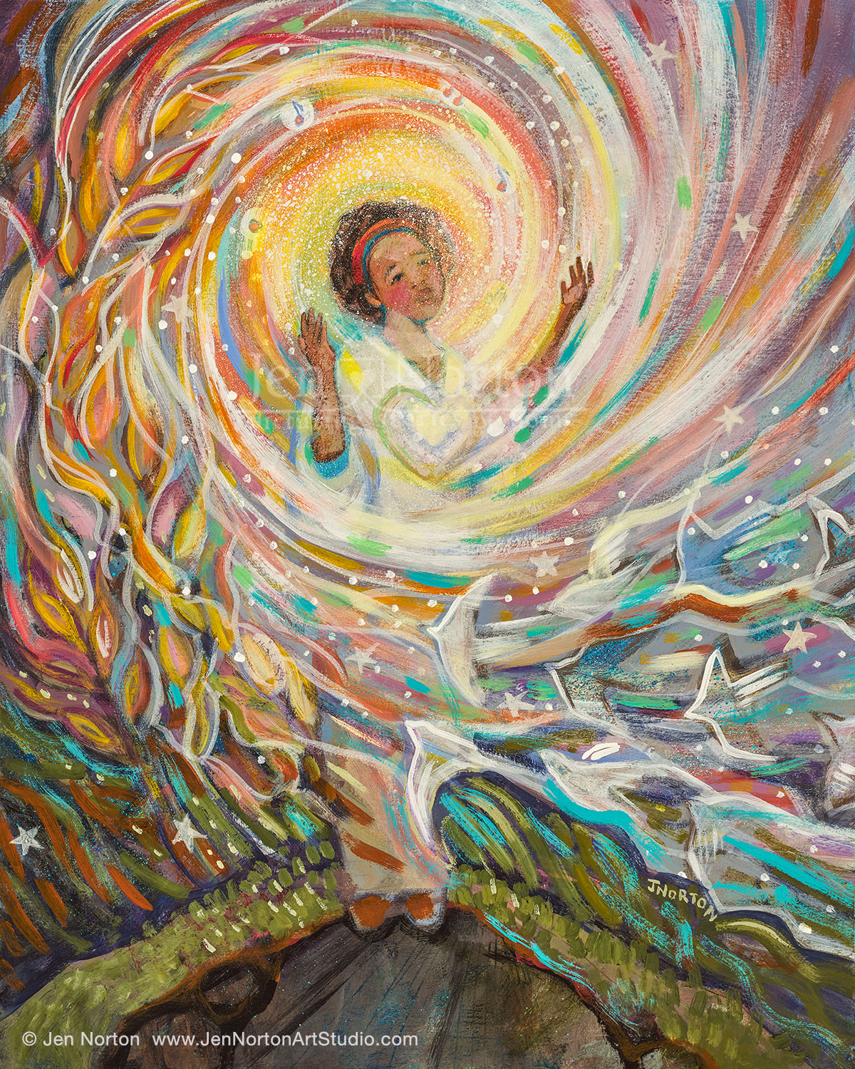 Blessed Are the Pure of Heart, painting by Jen Norton.